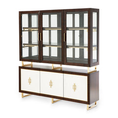 Belmont Place Espresso China Cabinet - Ornate Home