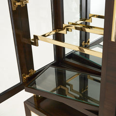 Belmont Place Espresso China Cabinet - Ornate Home