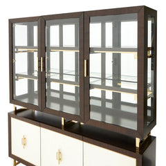 Belmont Place Espresso China Cabinet - Ornate Home