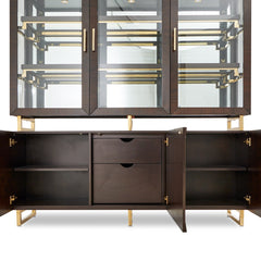 Belmont Place Espresso China Cabinet - Ornate Home