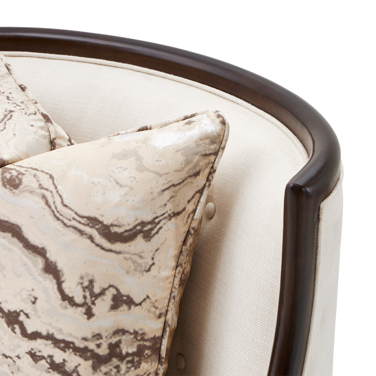 Belmont Place Espresso/Cream Accent Chair - Ornate Home