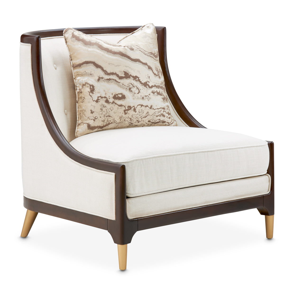 Belmont Place Espresso/Cream Accent Chair - Ornate Home