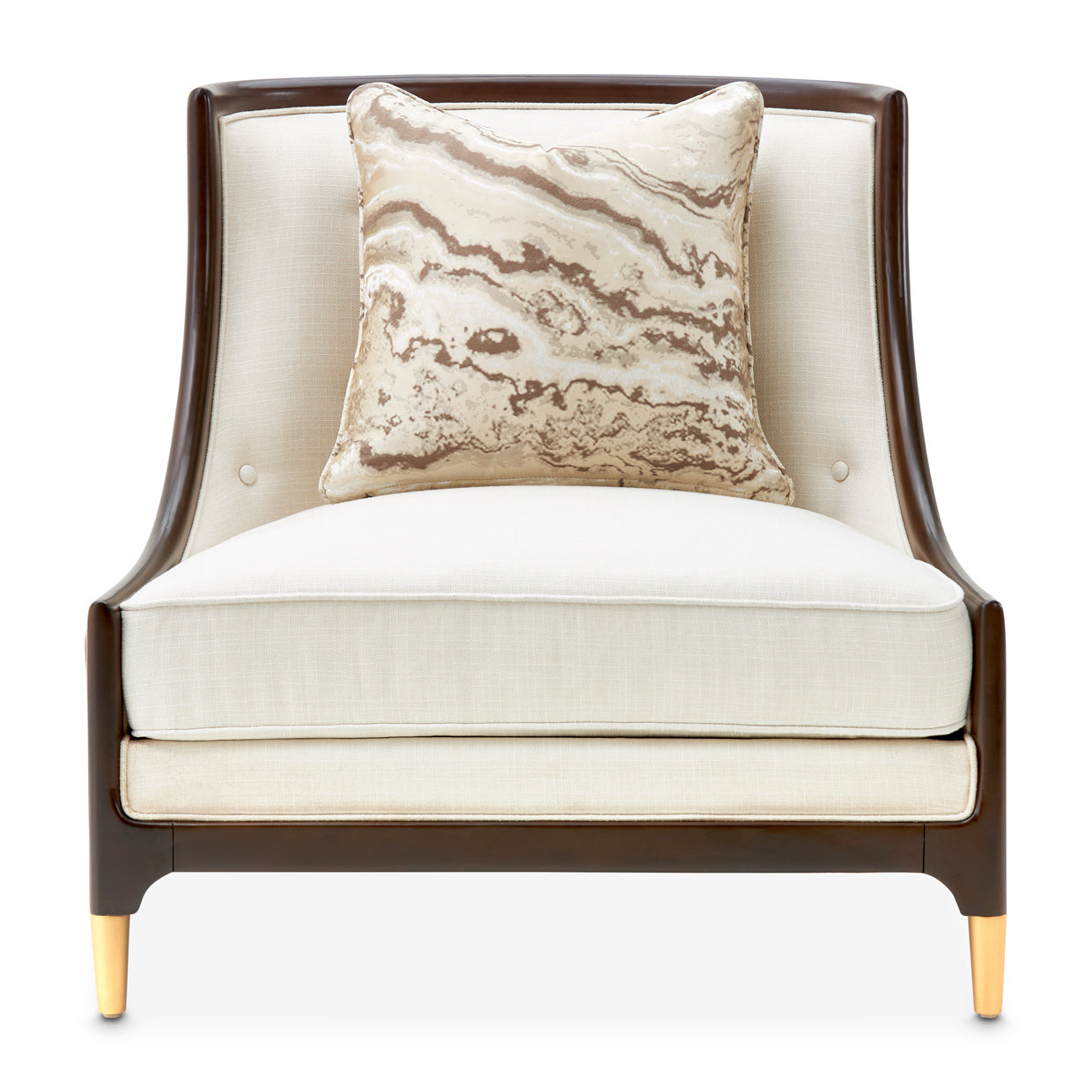 Belmont Place Espresso/Cream Accent Chair - Ornate Home