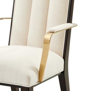 Belmont Place Espresso/Cream Dining Arm Chair (Set of 2) - Ornate Home