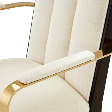 Belmont Place Espresso/Cream Dining Arm Chair (Set of 2) - Ornate Home
