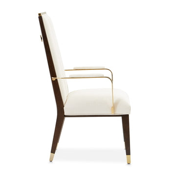 Belmont Place Espresso/Cream Dining Arm Chair (Set of 2) - Ornate Home