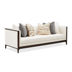 Belmont Place Espresso/Cream Sofa - Ornate Home