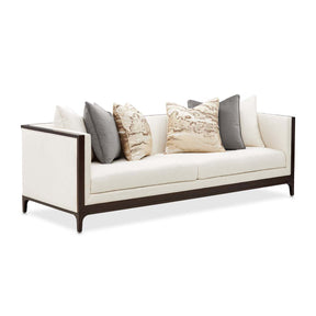 Belmont Place Espresso/Cream Sofa - Ornate Home