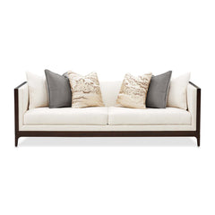 Belmont Place Espresso/Cream Sofa - Ornate Home
