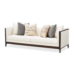 Belmont Place Espresso/Cream Sofa - Ornate Home