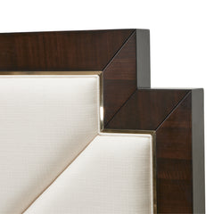 Belmont Place Espresso/Cream Upholstered Bed - Ornate Home