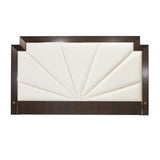 Belmont Place Espresso/Cream Upholstered Bed - Ornate Home
