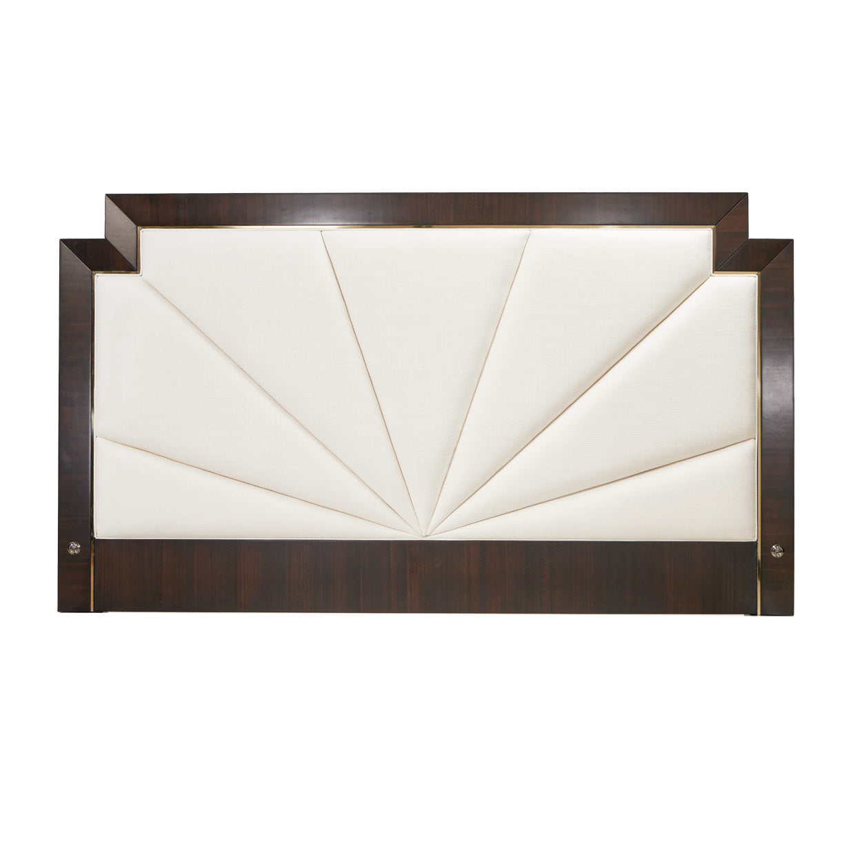 Belmont Place Espresso/Cream Upholstered Bed - Ornate Home