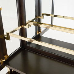 Belmont Place Espresso Display Cabinet - Ornate Home