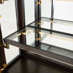 Belmont Place Espresso Display Cabinet - Ornate Home