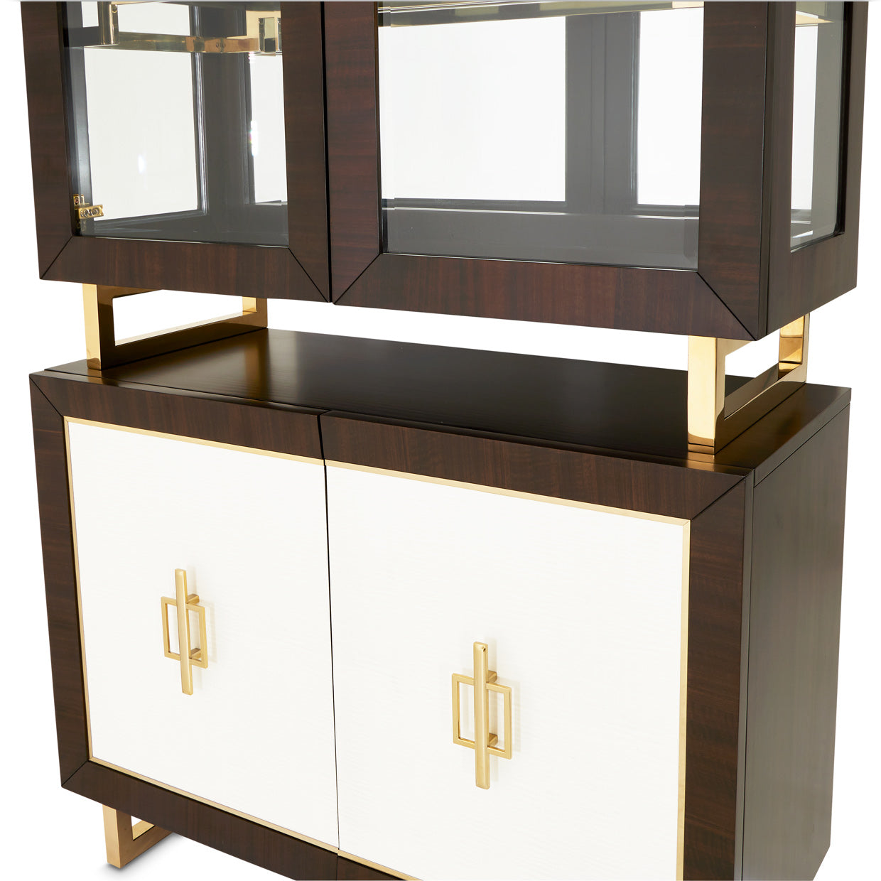 Belmont Place Espresso Display Cabinet - Ornate Home