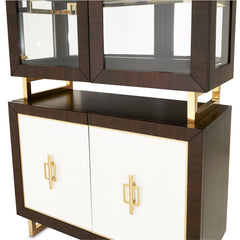 Belmont Place Espresso Display Cabinet - Ornate Home