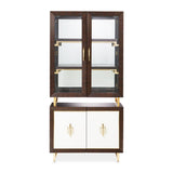 Belmont Place Espresso Display Cabinet - Ornate Home