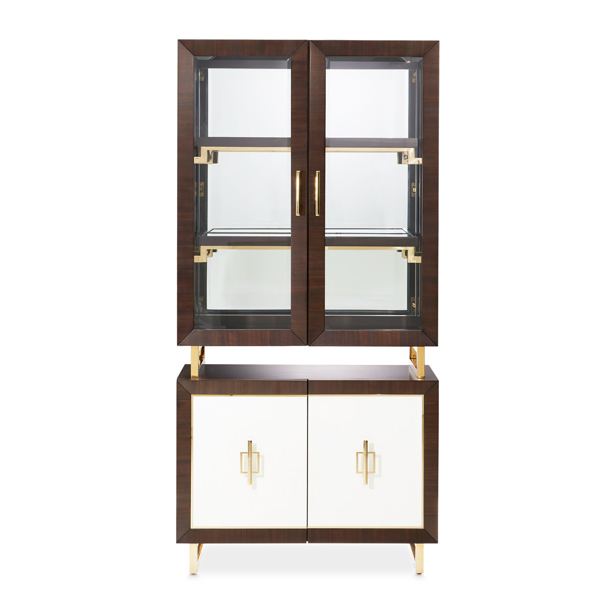 Belmont Place Espresso Display Cabinet - Ornate Home