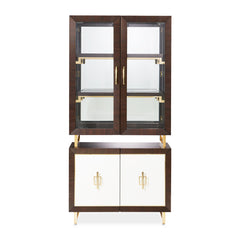 Belmont Place Espresso Display Cabinet - Ornate Home