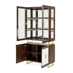 Belmont Place Espresso Display Cabinet - Ornate Home