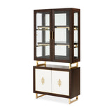 Belmont Place Espresso Display Cabinet - Ornate Home