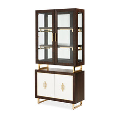 Belmont Place Espresso Display Cabinet - Ornate Home