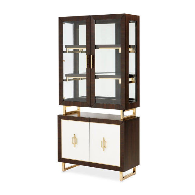 Belmont Place Espresso Display Cabinet - Ornate Home