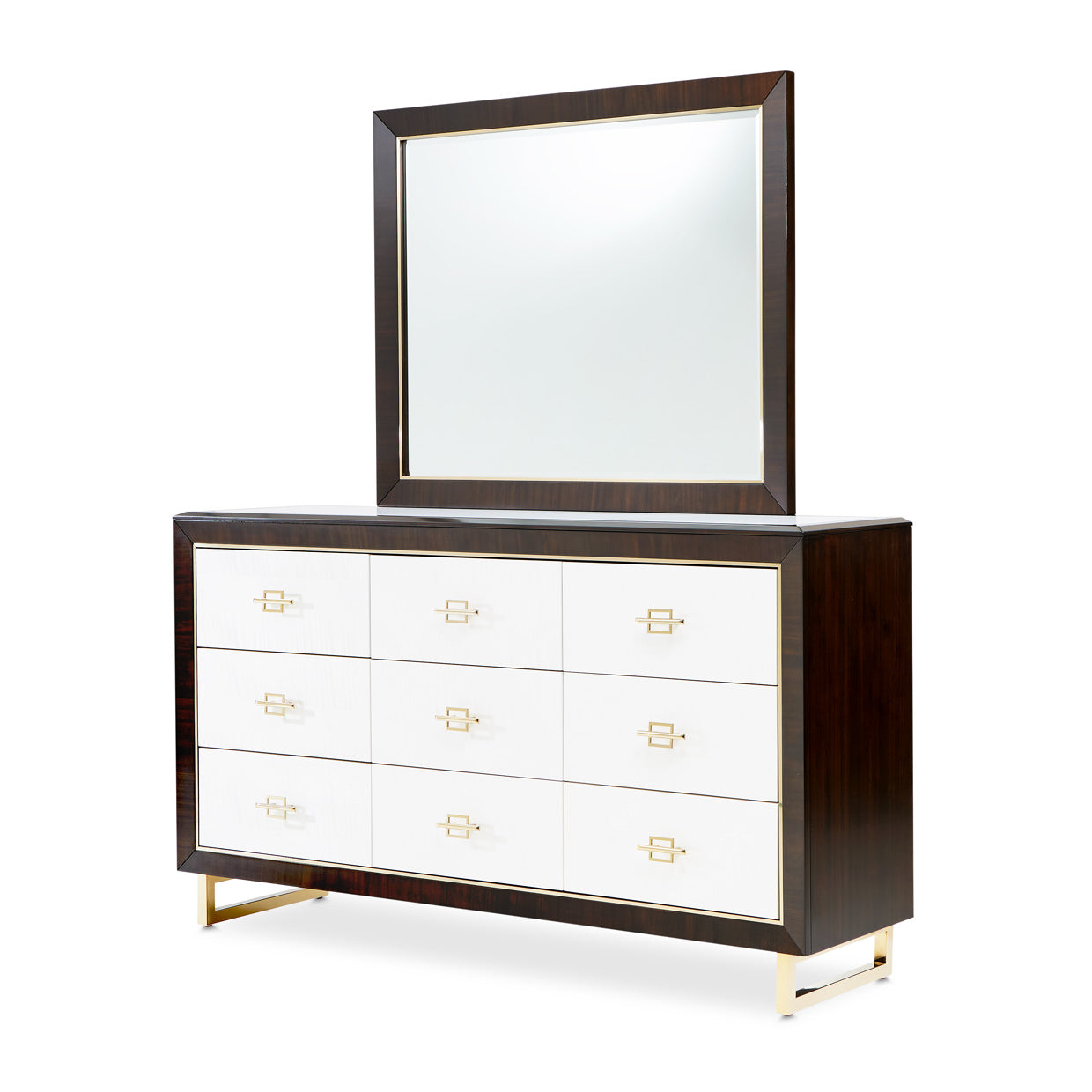 Belmont Place Espresso Dresser with Mirror - Ornate Home