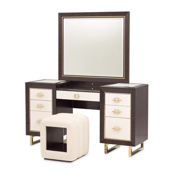 Belmont Place Espresso Vanity with Mirror & Bench - Ornate Home
