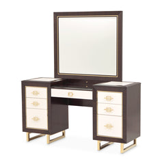 Belmont Place Espresso Vanity with Mirror - Ornate Home