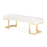 Belmont Place Gold/Cream Bed Bench - Ornate Home