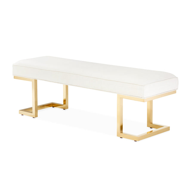 Belmont Place Gold/Cream Bed Bench - Ornate Home