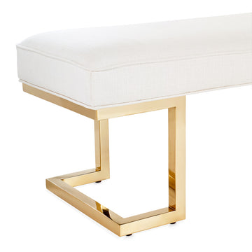 Belmont Place Gold/Cream Bed Bench - Ornate Home