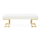 Belmont Place Gold/Cream Bed Bench - Ornate Home