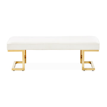 Belmont Place Gold/Cream Bed Bench - Ornate Home