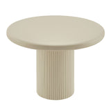 Belmonte Putty 45 Inch Painted Wood Round Pedestal Dining Table - Ornate Home