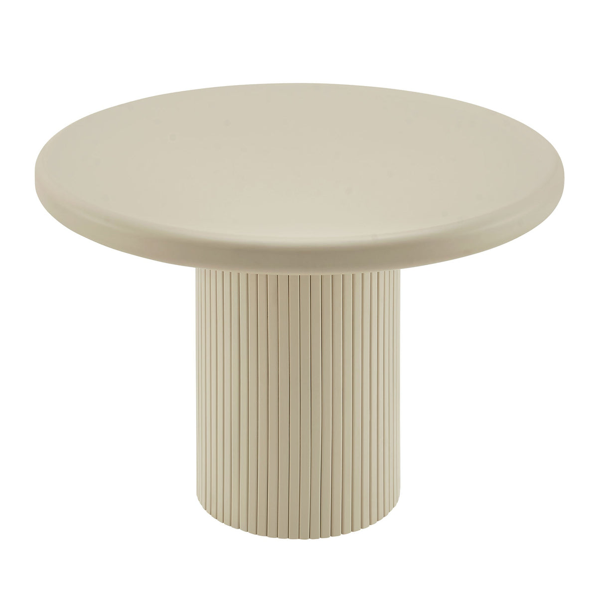 Belmonte Putty 45 Inch Painted Wood Round Pedestal Dining Table - Ornate Home