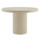 Belmonte Putty 45 Inch Painted Wood Round Pedestal Dining Table - Ornate Home