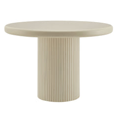 Belmonte Putty 45 Inch Painted Wood Round Pedestal Dining Table - Ornate Home