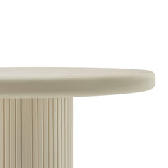 Belmonte Putty 45 Inch Painted Wood Round Pedestal Dining Table - Ornate Home