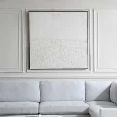 Below The Surface White Abstract Art - Ornate Home