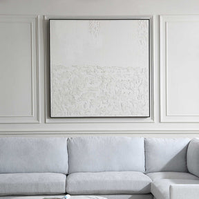 Below The Surface White Abstract Art - Ornate Home