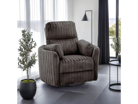 Belper Chocolate Brown Power Glider Recliner w/ Swivel - Ornate Home