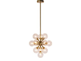Belshaw Glas/Brass Chandelier - Ornate Home