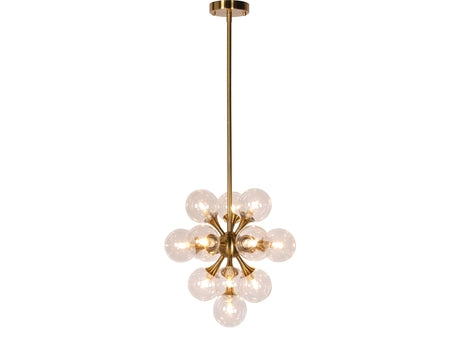 Belshaw Glas/Brass Chandelier - Ornate Home