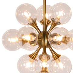 Belshaw Glas/Brass Chandelier - Ornate Home