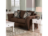 Belsize Chocolate/Tan Loveseat - Ornate Home