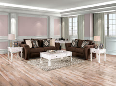 Belsize Chocolate/Tan Loveseat - Ornate Home