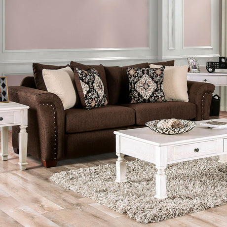 Belsize Chocolate/Tan Sofa & Loveseat - Ornate Home